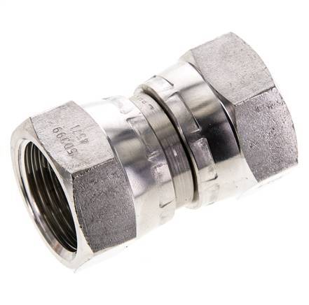 Reducing Straight Connector G3/4'' Female High Pressure Stainless Steel 60° Cone 175bar (2458.75psi) Hydraulic