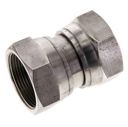 Reducing Straight Connector G1 1/2'' Female High Pressure Stainless Steel 60° Cone 125bar (1756.25psi) Hydraulic