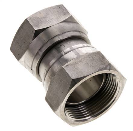 Reducing Straight Connector G1 1/2'' Female High Pressure Stainless Steel 60° Cone 125bar (1756.25psi) Hydraulic