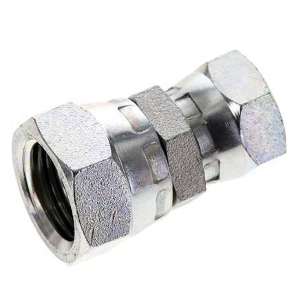 Reducing Straight Connector G3/8'' x G1/2'' Female High Pressure Steel 60° Cone 300bar (4215.0psi) Hydraulic