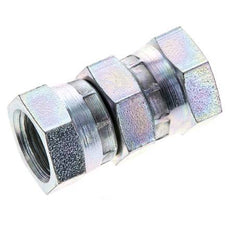 Reducing Straight Connector G3/8'' Female High Pressure Steel 60° Cone 425bar (5971.25psi) Hydraulic