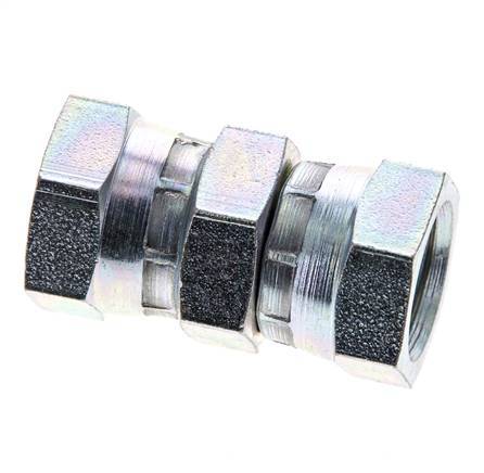 Reducing Straight Connector G3/8'' Female High Pressure Steel 60° Cone 425bar (5971.25psi) Hydraulic