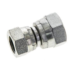 Reducing Straight Connector G1/4'' x G3/8'' Female High Pressure Steel 60° Cone 425bar (5971.25psi) Hydraulic