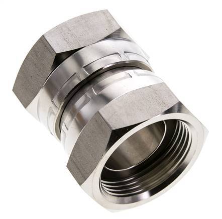 Reducing Straight Connector G1 1/4'' Female High Pressure Stainless Steel 60° Cone 150bar (2107.5psi) Hydraulic