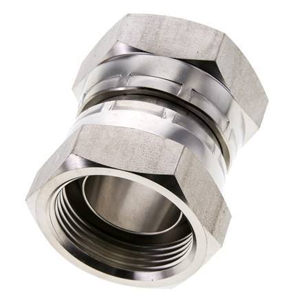 Reducing Straight Connector G1 1/4'' Female High Pressure Stainless Steel 60° Cone 150bar (2107.5psi) Hydraulic