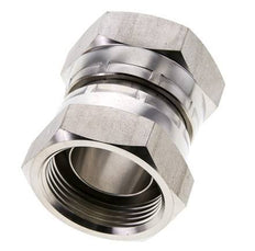 Reducing Straight Connector G1 1/4'' Female High Pressure Stainless Steel 60° Cone 150bar (2107.5psi) Hydraulic