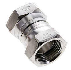 Reducing Straight Connector G1'' Female High Pressure Stainless Steel 60° Cone 150bar (2107.5psi) Hydraulic