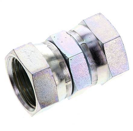 Reducing Straight Connector G1'' Female High Pressure Steel 60° Cone 150bar (2107.5psi) Hydraulic