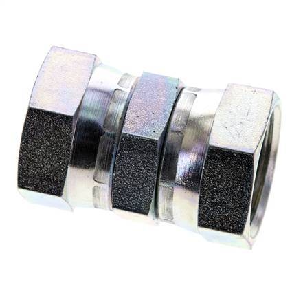 Reducing Straight Connector G1'' Female High Pressure Steel 60° Cone 150bar (2107.5psi) Hydraulic