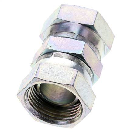 Reducing Straight Connector G1'' Female High Pressure Steel 60° Cone 150bar (2107.5psi) Hydraulic