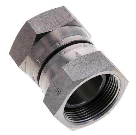 Reducing Straight Connector G1 1/2'' Female High Pressure Steel 60° Cone 125bar (1756.25psi) Hydraulic