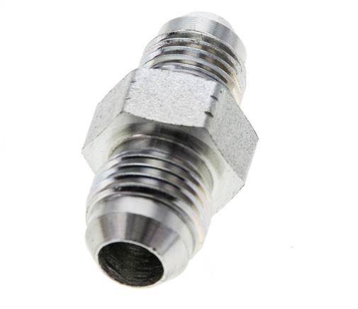 JIC Reducing Double Nipple UNF 1/2''-20 x UNF 9/16''-18 Steel 275bar (3863.75psi) [2 Pieces]