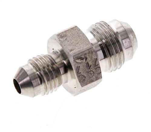 JIC Reducing Double Nipple UNF 7/16''-20 x UNF 9/16''-18 Stainless Steel 275bar (3863.75psi)