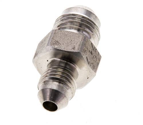 JIC Reducing Double Nipple UNF 7/16''-20 x UNF 9/16''-18 Stainless Steel 275bar (3863.75psi)