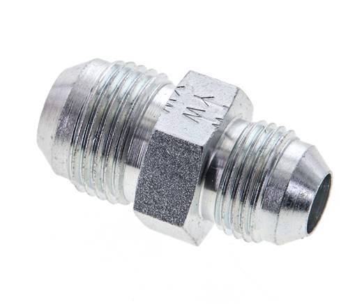 JIC Reducing Double Nipple UNF 3/4''-16 x UNF 7/8''-14 Steel 210bar (2950.5psi) [2 Pieces]