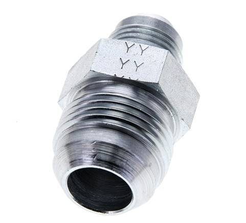JIC Reducing Double Nipple UNF 7/8''-14 x UN 1-1/16''-12 Steel 210bar (2950.5psi)
