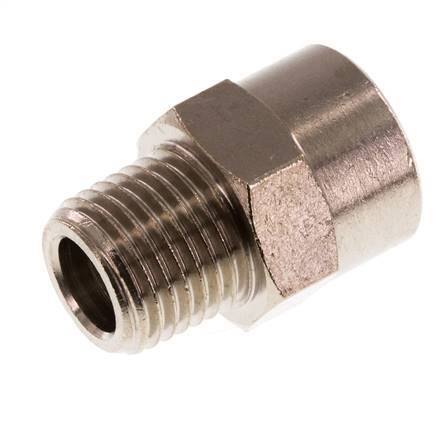 Threaded Extension 1/4'' R Male x Rp Female Nickel-plated Brass 16bar (224.8psi) [5 Pieces]