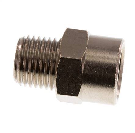 Threaded Extension 1/4'' R Male x Rp Female Nickel-plated Brass 16bar (224.8psi) [5 Pieces]