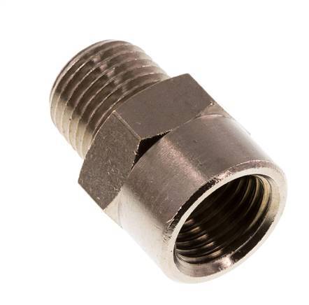 Threaded Extension 1/4'' R Male x Rp Female Nickel-plated Brass 16bar (224.8psi) [5 Pieces]