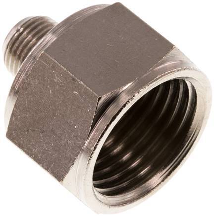 Reducing Adapter R1/8'' Male x Rp1/2'' Female Nickel-plated Brass 16bar (224.8psi) [2 Pieces]