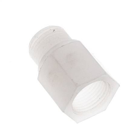 Threaded Extension G3/8'' Male x Female PVDF 10bar (140.5psi) FDA 22mm Hex