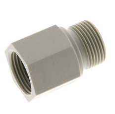 Threaded Extension G3/4'' Male x Female Polypropylene (pp) 10bar (140.5psi) FDA 32mm Hex