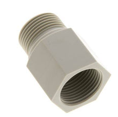 Threaded Extension G3/4'' Male x Female Polypropylene (pp) 10bar (140.5psi) FDA 32mm Hex