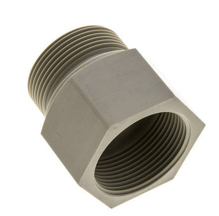 Threaded Extension G1 1/2'' Male x Female Polypropylene (pp) 10bar (140.5psi) FDA 55mm Hex