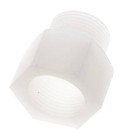 Threaded Extension G1'' Male x Female PVDF 10bar (140.5psi) FDA 43mm Hex