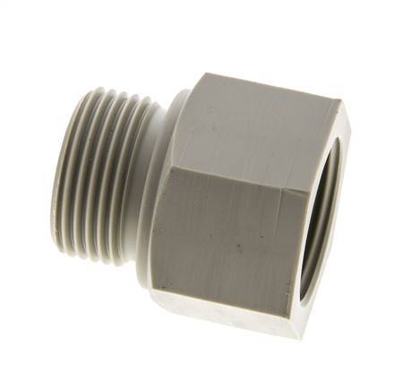 Threaded Extension G1'' Male x Female Polypropylene (pp) 10bar (140.5psi) FDA 43mm Hex