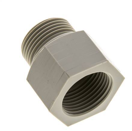 Threaded Extension G1'' Male x Female Polypropylene (pp) 10bar (140.5psi) FDA 43mm Hex