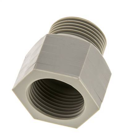 Threaded Extension G1'' Male x Female Polypropylene (pp) 10bar (140.5psi) FDA 43mm Hex