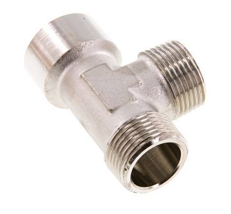 Tee Fitting Right Angle R1'' Male x G1'' Female Nickel-plated Brass 16bar (224.8psi)