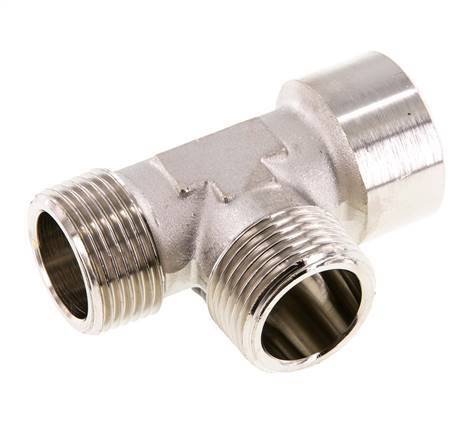 Tee Fitting Right Angle R1'' Male x G1'' Female Nickel-plated Brass 16bar (224.8psi)