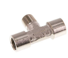 Tee Fitting G1/4'' Female x R1/4'' Male Nickel-plated Brass 16bar (224.8psi) [2 Pieces]