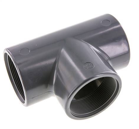 Tee Fitting Rp2 1/2'' Pvc-u EN 1452-3 16bar (224.8psi)