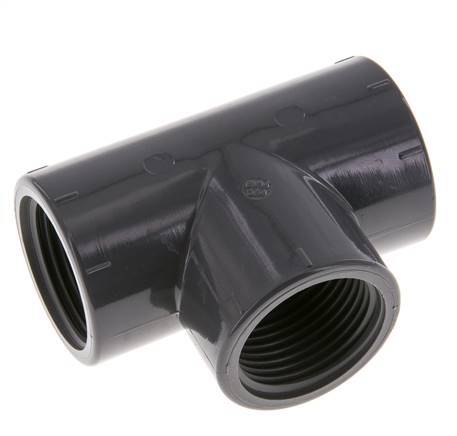 Tee Fitting Rp1'' Pvc-u EN 1452-3 16bar (224.8psi) [2 Pieces]