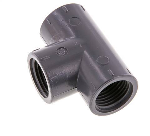Tee Fitting Rp1/2'' Pvc-u EN 1452-3 16bar (224.8psi) [2 Pieces]