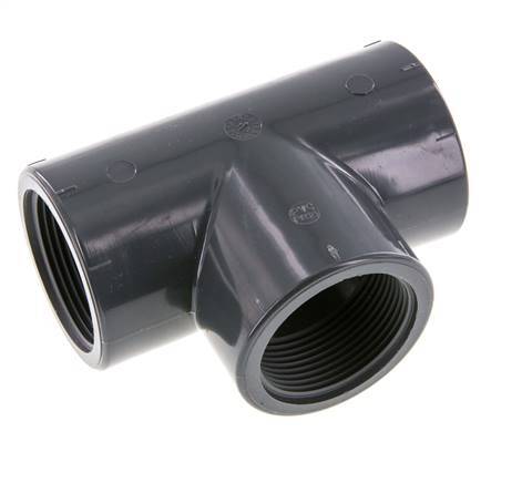 Tee Fitting Rp1 1/2'' Pvc-u EN 1452-3 16bar (224.8psi)