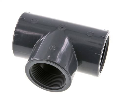 Tee Fitting Rp1 1/2'' Pvc-u EN 1452-3 16bar (224.8psi)