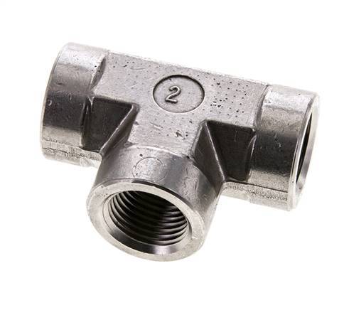 Tee Fitting 1/2'' NPT Female Stainless steel High Pressure 210bar (2950.5psi)