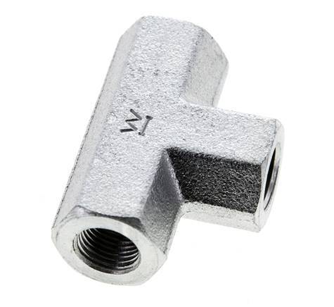 Tee Fitting 1/8'' NPT Female Steel High Pressure 345bar (4847.25psi)