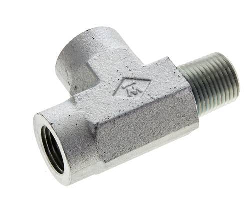 Tee Fitting 1/2'' NPT Male x Female Steel 210bar (2950.5psi)