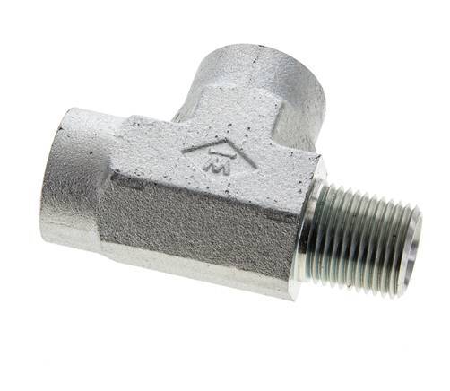 Tee Fitting 1/2'' NPT Male x Female Steel 210bar (2950.5psi)