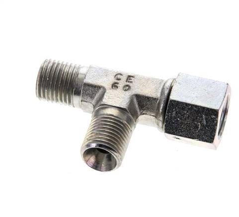 Tee Fitting G1/4'' Male x Female Steel Hydraulic 350bar (4917.5psi)