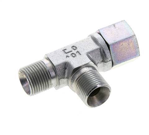 Tee Fitting G3/8'' Male x Female Steel Hydraulic 325bar (4566.25psi)