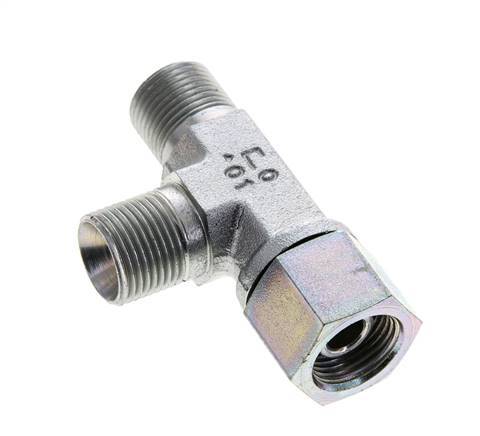 Tee Fitting G3/8'' Male x Female Steel Hydraulic 325bar (4566.25psi)