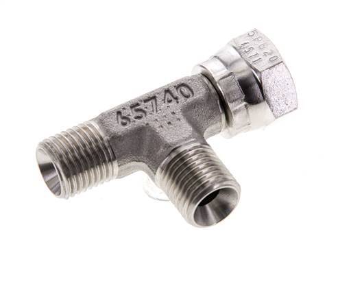 Tee Fitting G1/4'' Male x Female Stainless steel Hydraulic 350bar (4917.5psi)