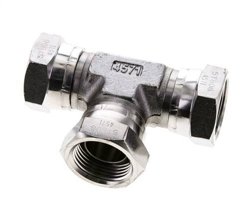 Tee Fitting G1'' Female Stainless steel Hydraulic 150bar (2107.5psi)