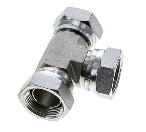 Tee Fitting G1 1/4'' Female Steel Hydraulic 150bar (2107.5psi)